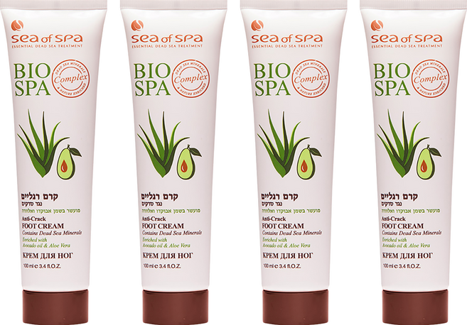 Sea of Spa 酪梨蘆薈抗裂腳霜 100ml 舒緩敏感 滋潤保濕, 4條, 1件