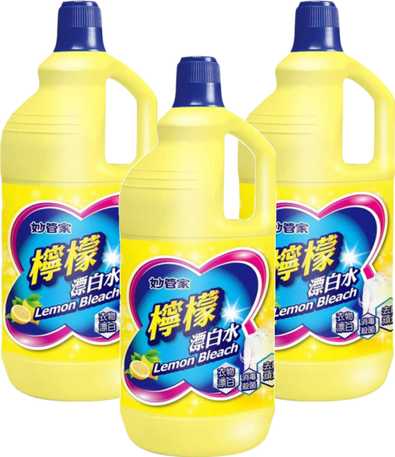 Magic Amah 妙管家 檸檬漂白水 溫和配方 高效去黃斑 無磷成分, 2kg, 3桶