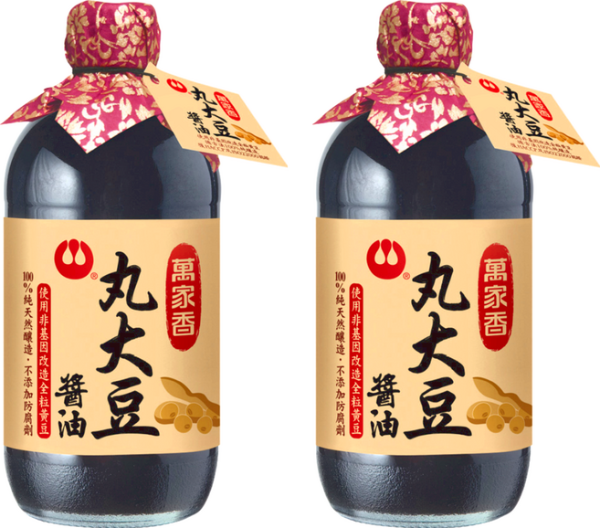 萬家香 丸大豆醬油, 450ml, 2瓶