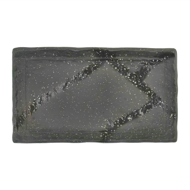 日本製 黑砂目長角皿 XL-12104-27 1個, 黑