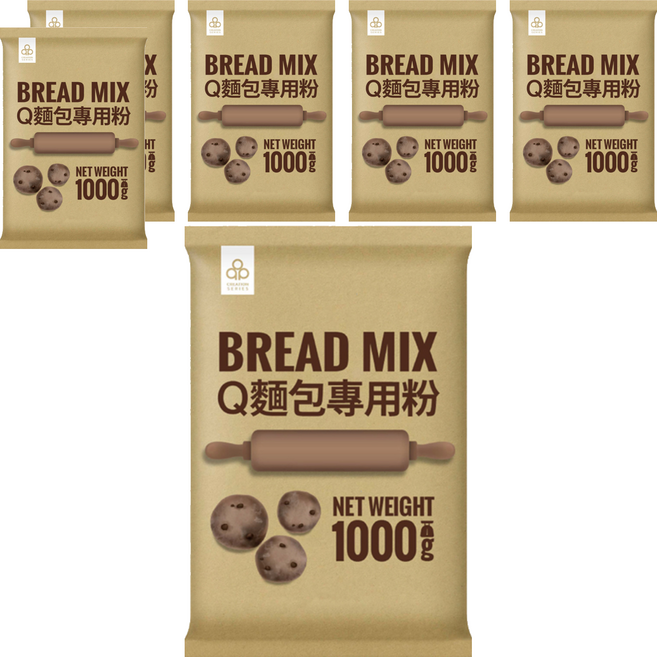 開元食品 Q麵包專用粉, 1kg, 6包