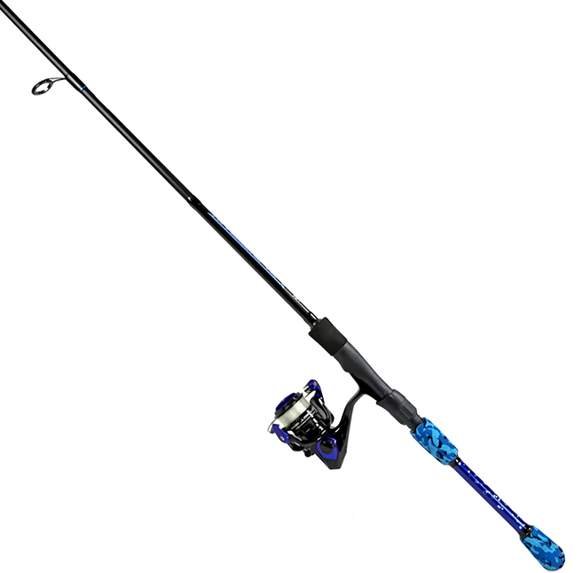 okuma 寶熊釣具 炫彩獵人X Fin Chaser COMBO 路亞紡車釣竿 FNX-802MH-60, 天空藍