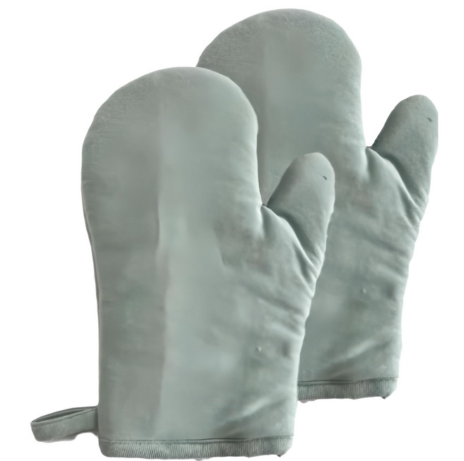 J&N 極致混紡素色隔熱手套 2件組 29*20cm 57%棉 38%聚酯纖維 5%彈性纖維, 湖水藍, 1組