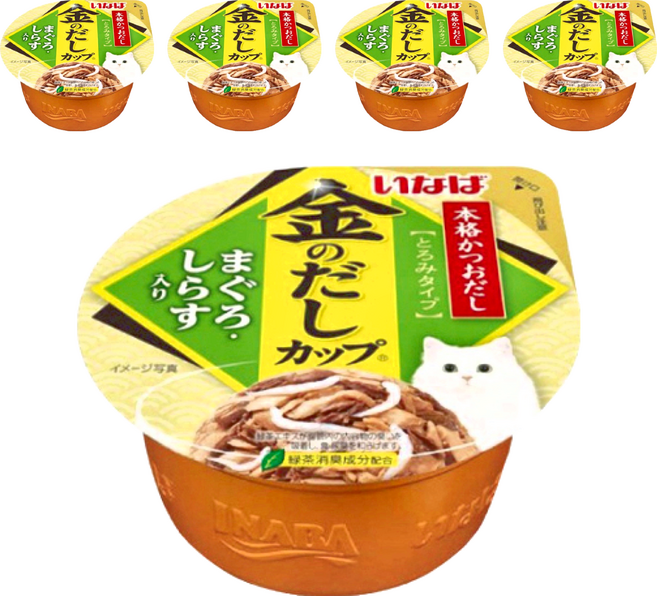 INABA CIAO 金湯杯 貓用湯罐, IMC-134 鮪魚 + 吻仔魚, 70g, 5個