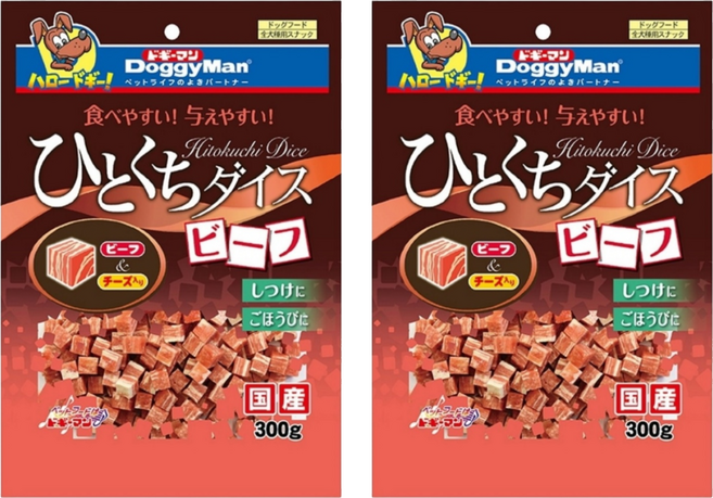 DoggyMan 多格漫 肉塊, 牛肉風味, 300g, 2包