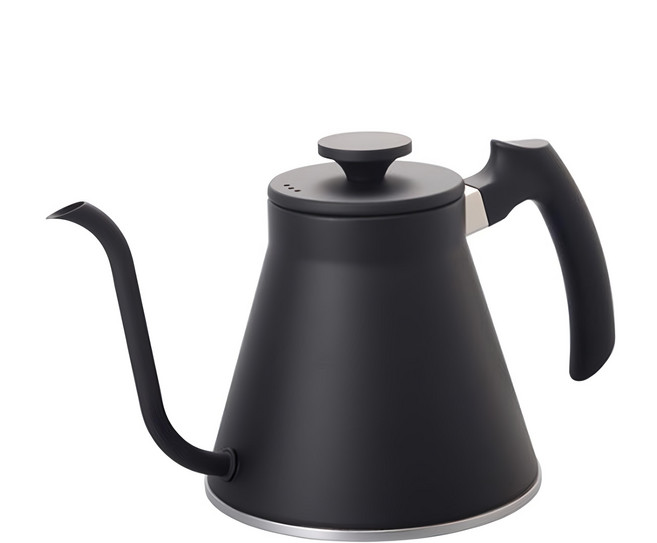 HARIO 好璃奧 菲特霧黑細口壺 263 x 144 x 150mm 600g, 壺身 + 壺蓋, 800ml, 1個