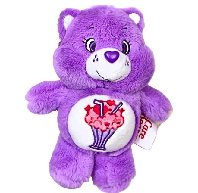 Care Bears 立體絨毛吊飾 14 x 10cm, 紫色飲料, 1個