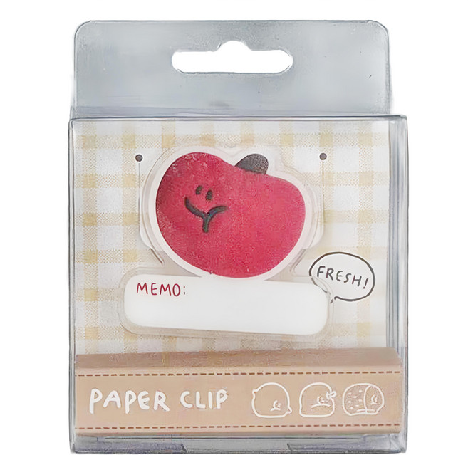 SMT 壓克力夾 蘋果寫實款 PAPER CLIP, 1個