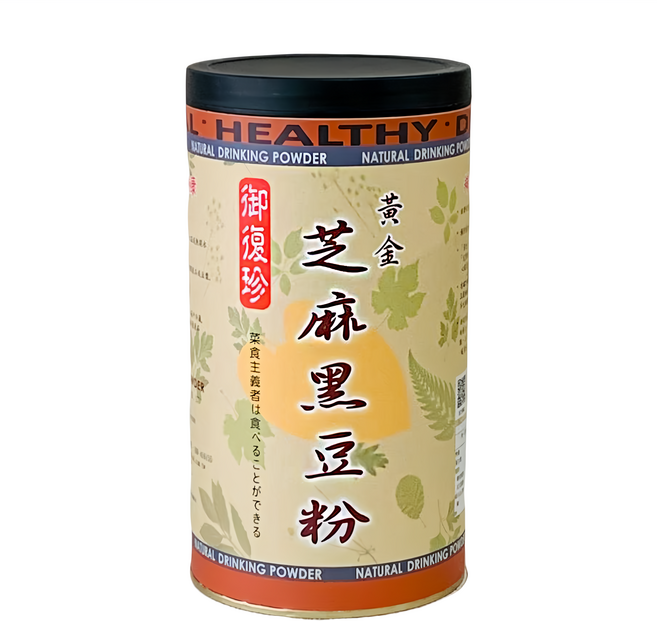 御復珍 芝麻黑豆粉 純素食, 450g, 1罐