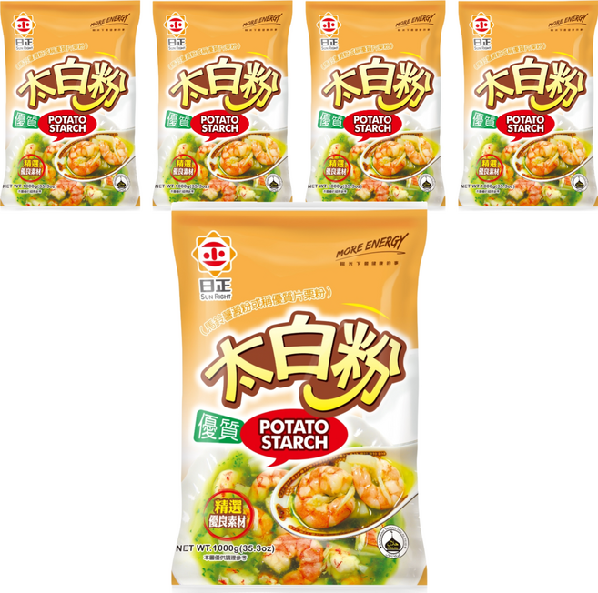 日正食品 優質太白粉, 1kg, 5包
