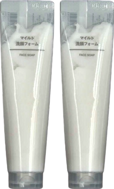 MUJI 無印良品 台灣公司貨 溫和洗面乳, 100g, 2條