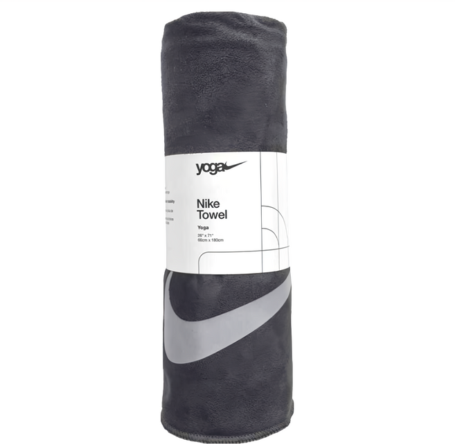 NIKE 耐吉 瑜珈毛巾 N1010546012OS, 深灰&淺灰, 1條