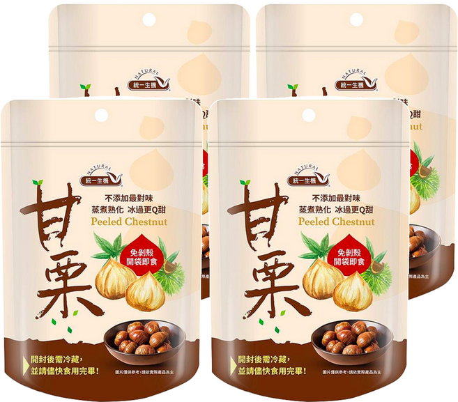 統一生機 甘栗, 150g, 4包