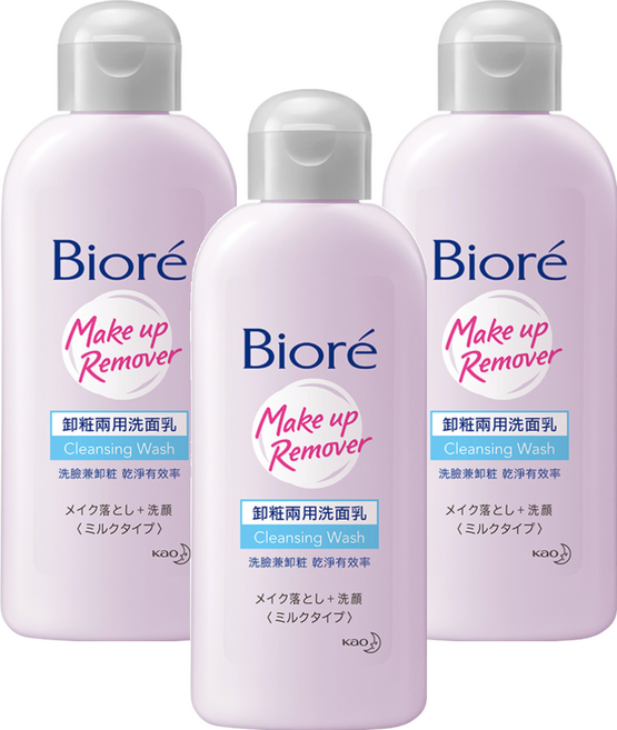 Biore 蜜妮 台灣公司貨 卸粧兩用洗面乳, 120ml, 3瓶