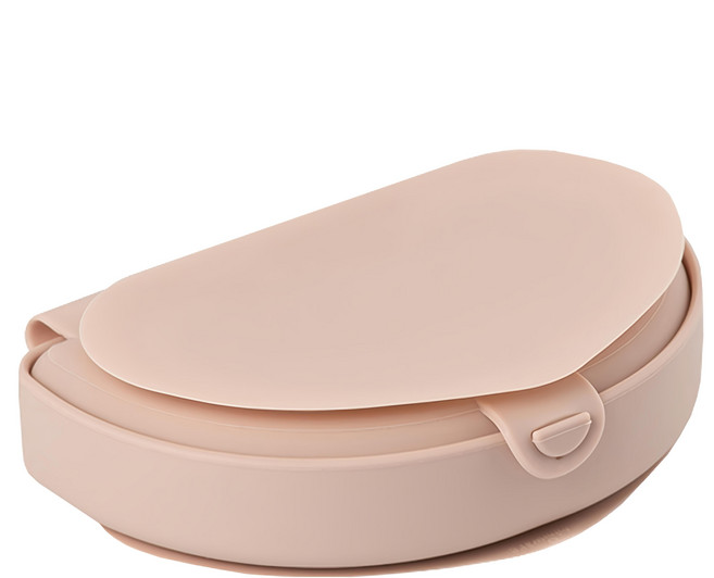 miniware 合掌包外出矽膠盒 9.06 x 5.52 x 1.97cm 4個月以上 250g, 約旦玫瑰, 外出矽膠盒, 1個