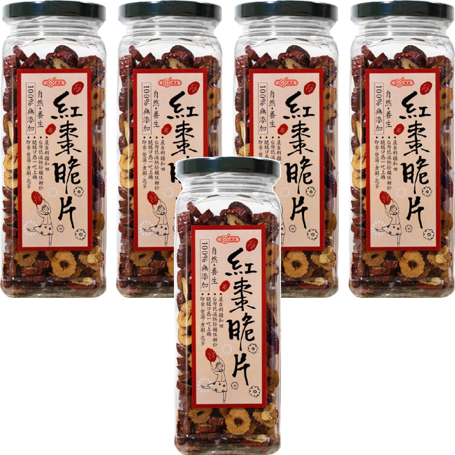 惠香 紅棗脆片, 160g, 5罐