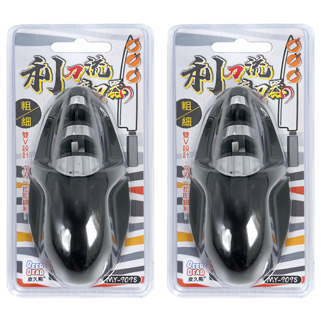 BEER BEAR 皮久熊 利刀流磨刀器, 顏色隨機, 2個