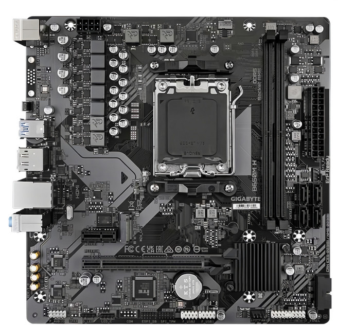 GIGABYTE 技嘉科技 AMD主機板, B650M H, 6400MT/s