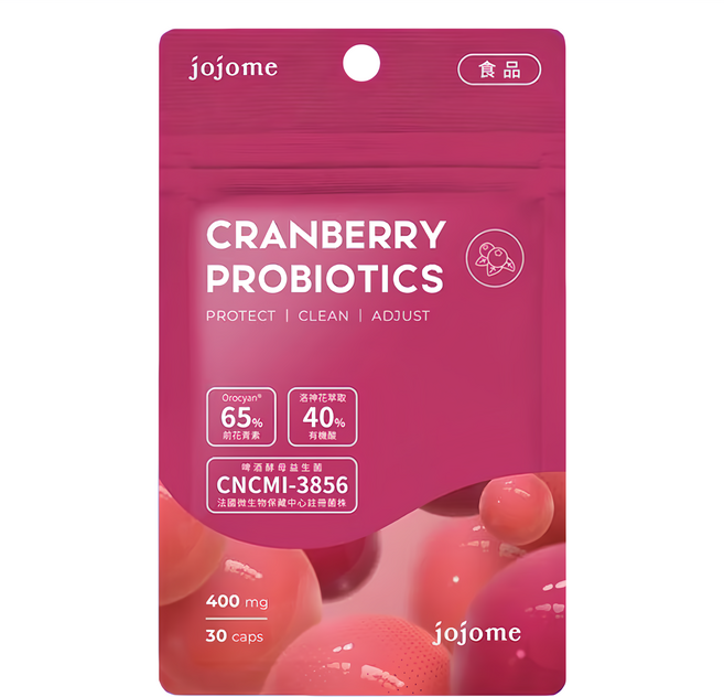 jojome 法國蔓越莓益菌膠囊, 30顆, 400mg, 1包