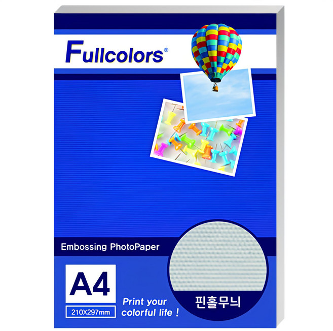 Fullcolors 全彩 網格紋雙面列印霧面相片紙, A4, 50張