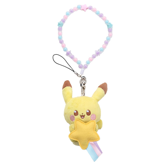 TAKARA TOMY A.R.T.S Pokepeace 絨毛掛鍊, 9cm, 皮卡丘, 1個