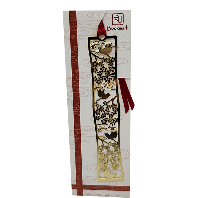TOYO 東洋精密工業 精雕書籤 WAG007, 梅花與小鳥, 1個