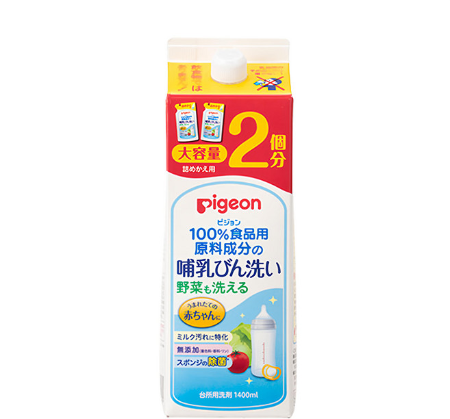 pigeon 貝親 奶瓶清潔劑補充盒 濃縮版, 1.4L, 1盒