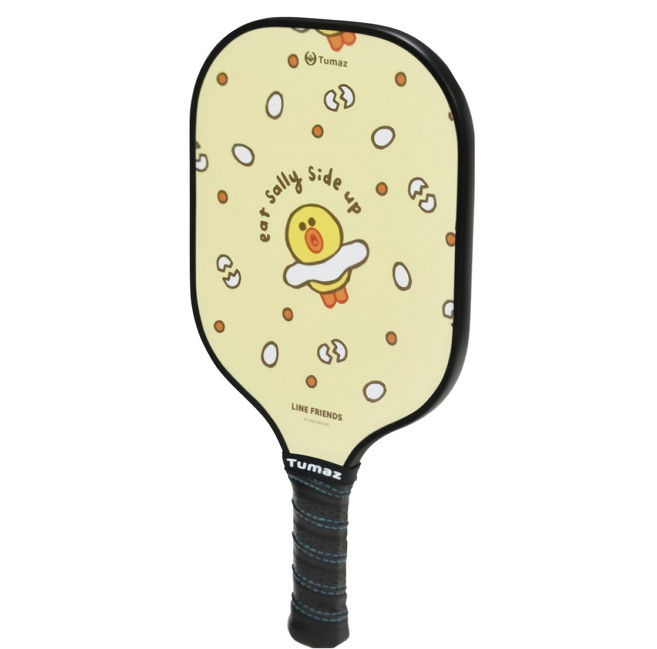 Tumaz 月熊 LINE FRIENDS 輕量玻璃纖維匹克球拍, 1個, 美食家莎莉 黃色