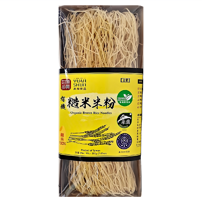 源順食品 有機糙米米粉 無添加防腐劑 無添加漂白劑 無添加玉米澱粉 含天然膳食纖維, 200g, 1包