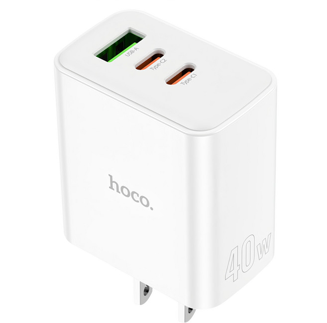 hoco. 浩酷 純享三孔PD40W充電器 C126, 1個, 白色
