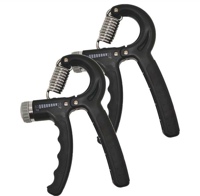 基礎款可調節握力器, 暗黑色, 2個