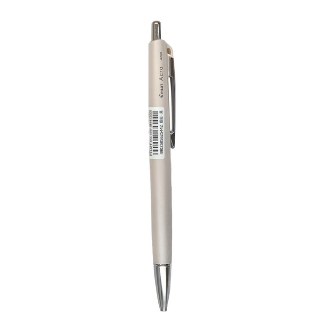 PILOT 百樂 Acroball 油性原子筆 500型 0.5mm BAC-50EF-SIBE, 絲光白色, 10支