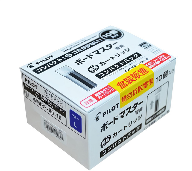 PILOT 百樂 白板可換卡式墨水 10入 量販盒 環保實用, 藍色, 1盒