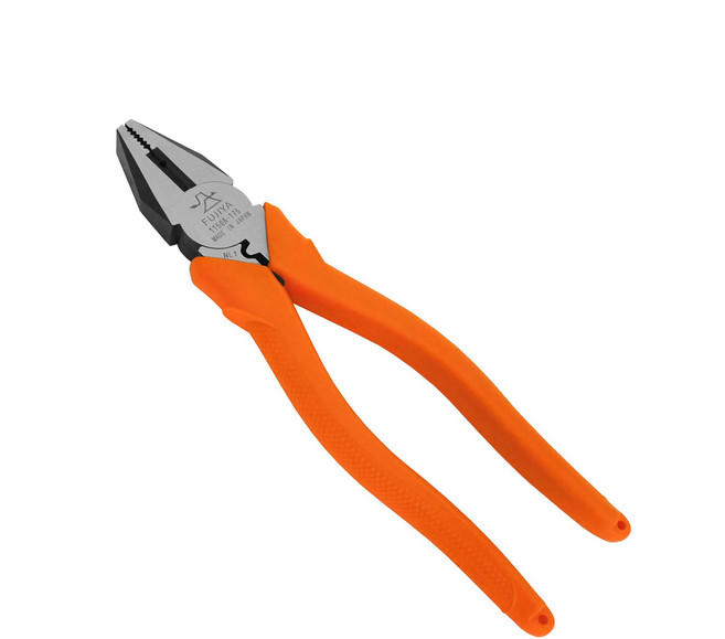 FUJIYA 富士箭 膠柄鋼絲鉗 附剝線孔 175mm, 1個