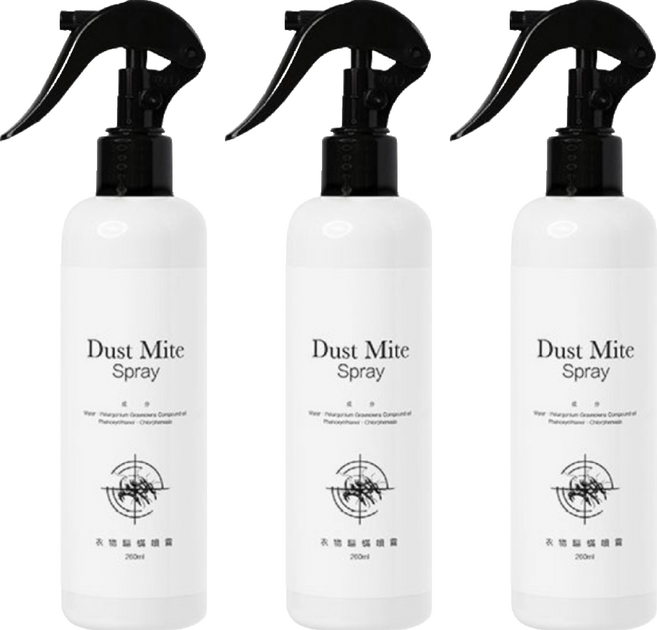 CHEF CLEAN 淨毒五郎 衣物驅蟎噴霧 植物清香 舒緩天竺葵香氣, 260ml, 3瓶