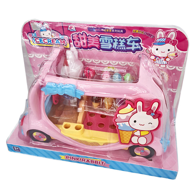 PINK RABBIT 一言粉紅兔 甜美雪糕車家家酒組 8歲以上, 混合顏色, 1組