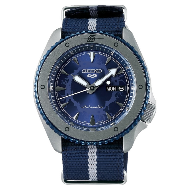 SEIKO 精工 5 Sports 男款編織手錶 火影忍者聯名款 SRPF69K1 4R36-09F0B
