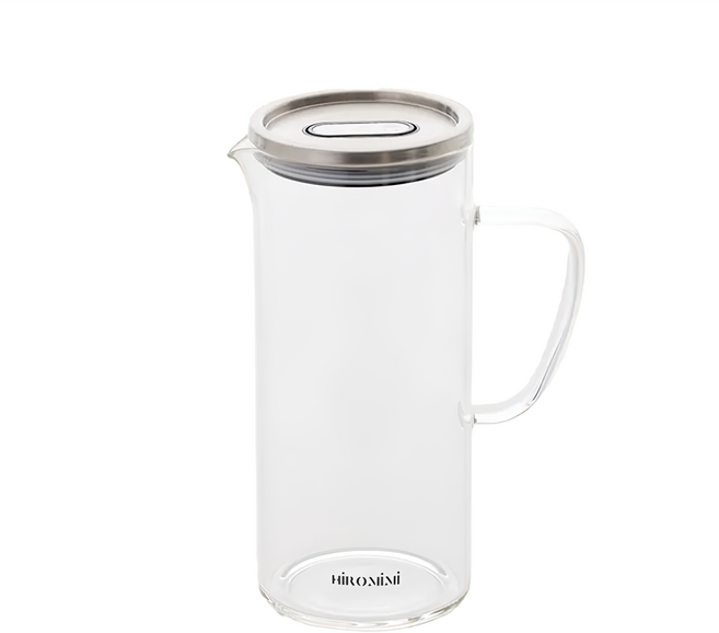 Hiromimi 玻璃壺 耐熱玻璃 食品級材質, 透明色, 1.2L, 1個
