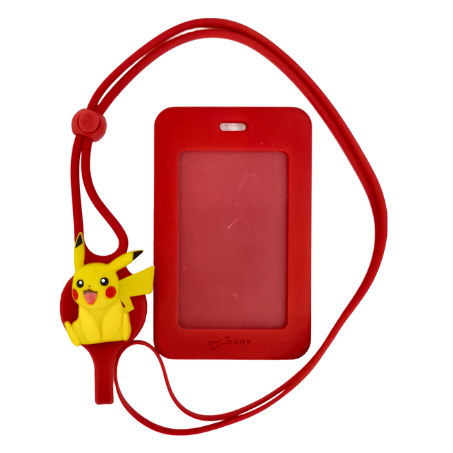 Bone 蹦克 頸掛手機綁二代 卡套, 皮卡丘 + 紅色, 1個