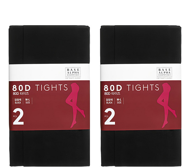 BASE ALPHA ESSENTIALS 80丹緊身褲襪 4入