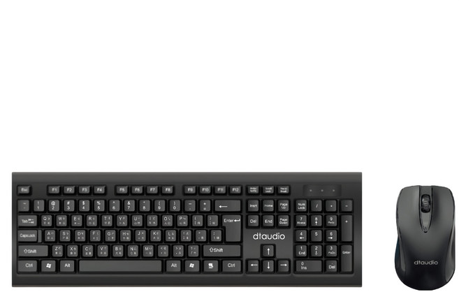 DTAudio 無線鍵盤滑鼠組, 黑色, DTA-W100