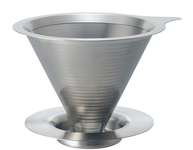 HARIO 好璃奧 V60 免濾紙 01金屬濾杯 DMD 01 HSV, 金屬濾杯, 1個, 1~2杯