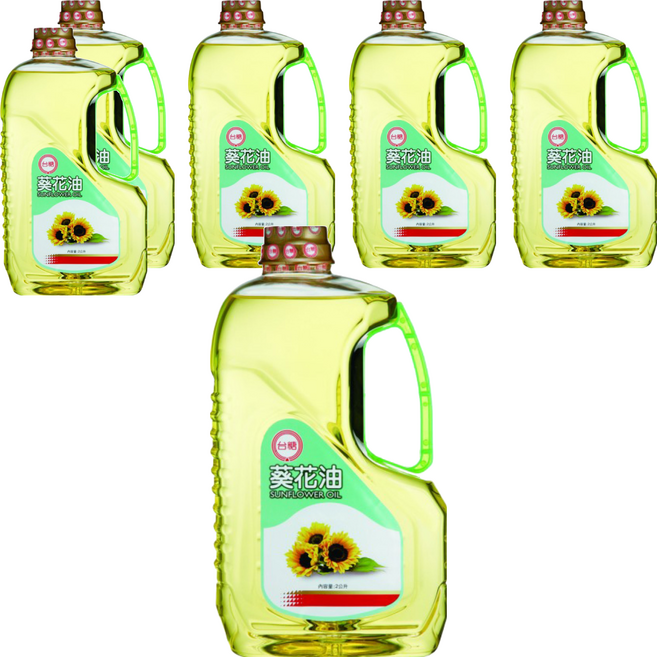 台糖 100％葵花油, 2L, 6瓶