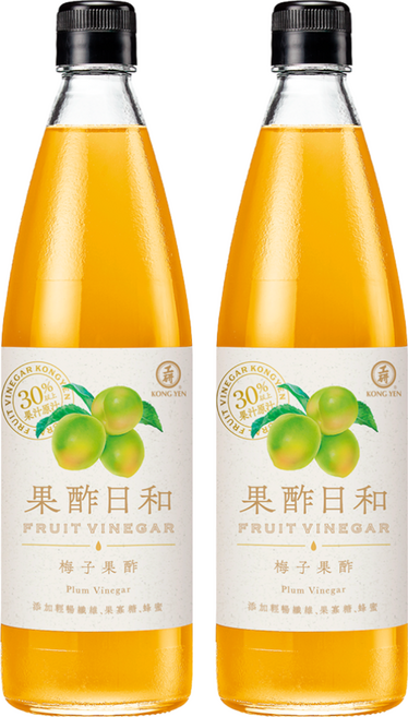 KONG YEN 工研 果酢日和 梅子果酢, 590ml, 2瓶