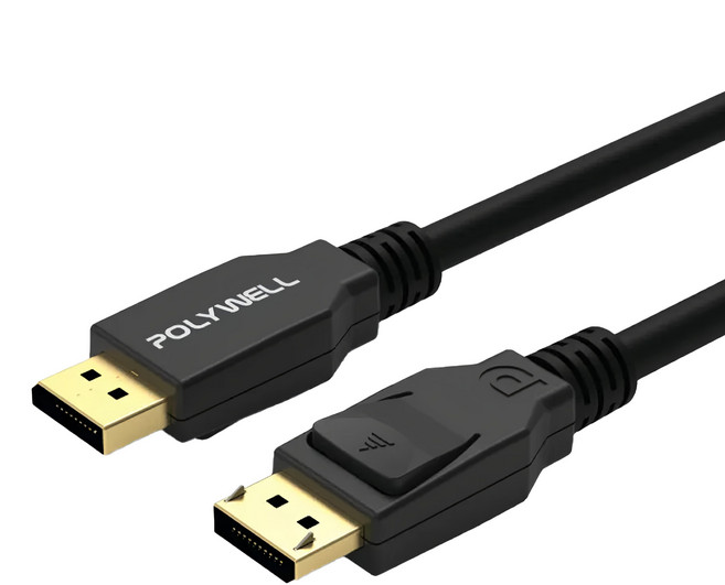 POLYWELL 寶利威爾 DP 1.4 Displayport 傳輸線, PW15-W46-C030, 1條, 3m, 黑色