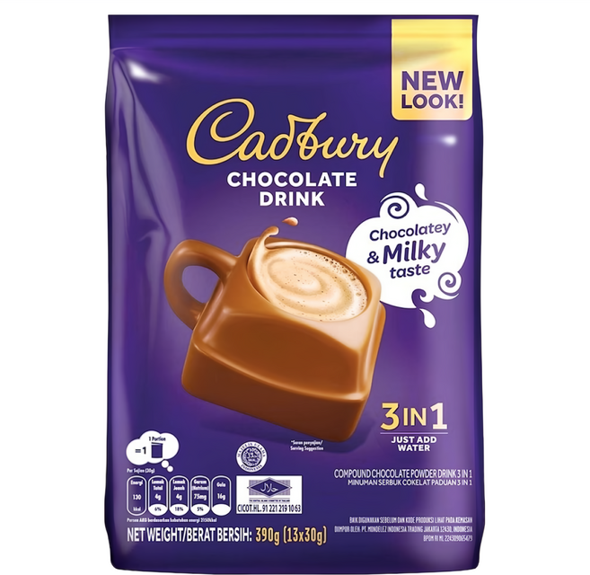Cadbury 吉百利 香醇即溶可可粉, 30g, 13包, 1袋