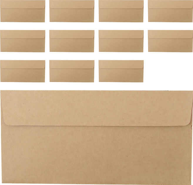 2Youngdesign 簡約橫式信封袋, 牛皮色, 12個