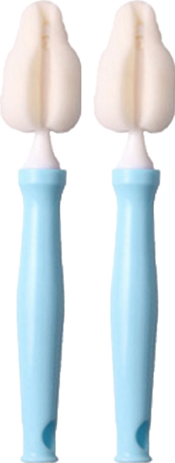 hibee 保溫瓶蓋清潔刷 天空藍, 2支