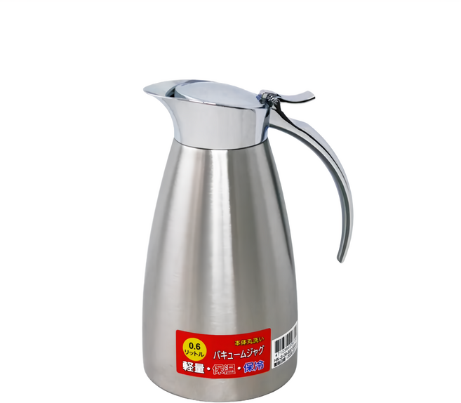 Pearl Horse 寶馬 真空保溫咖啡壺 600ml, 1個, 銀色