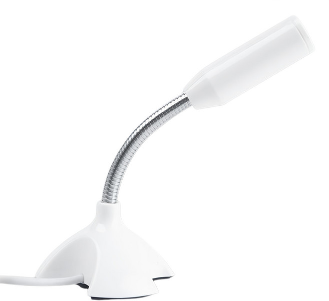 e-kit 逸奇 高感度迷你USB電腦麥克風 MIC-U01 金屬軟管設計 可自由調節角度 精美小巧, 白色